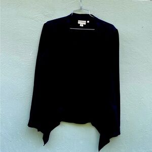 DKNY Pure Black Blazer/Jacket Elegant Waterfall Front